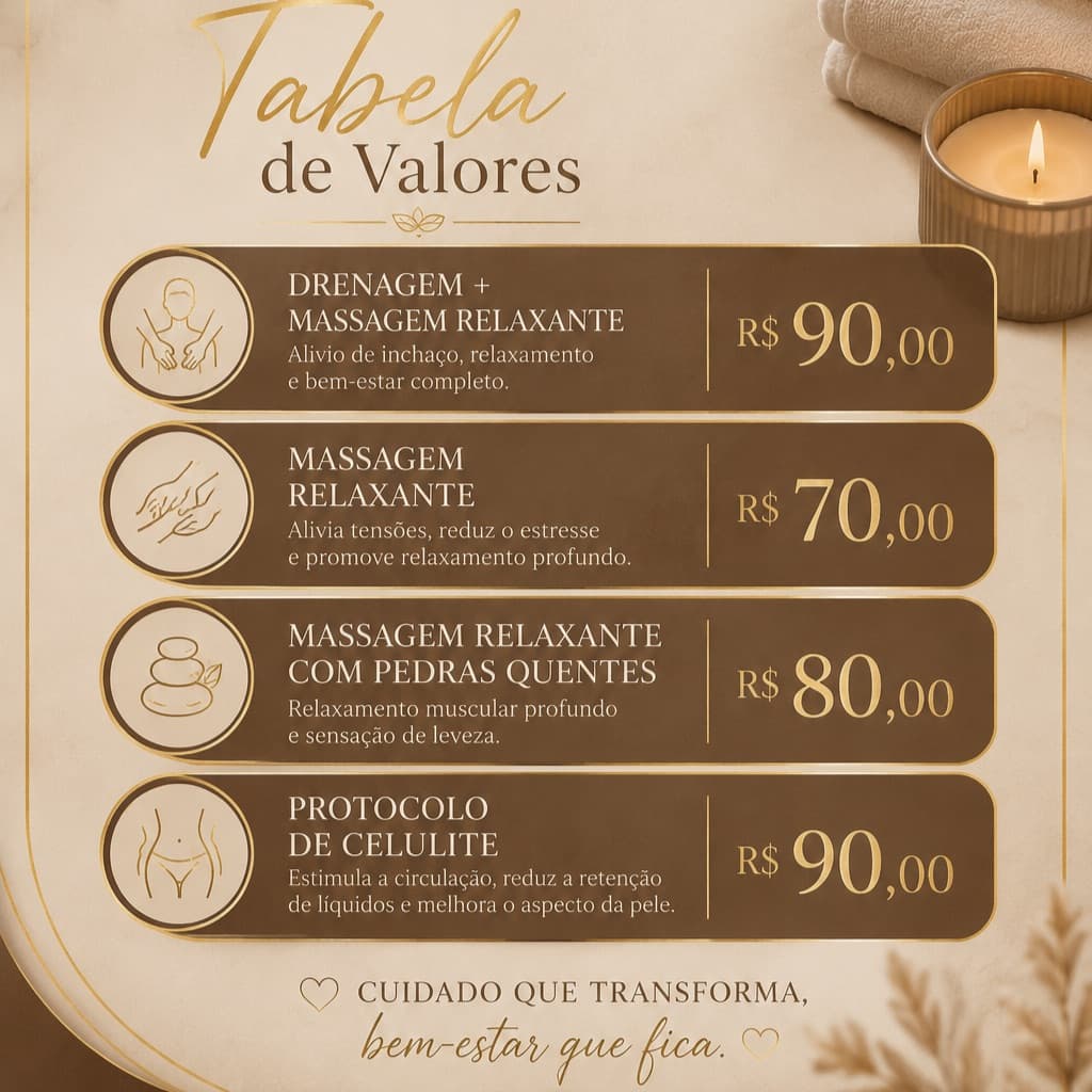 Taina, Massagem