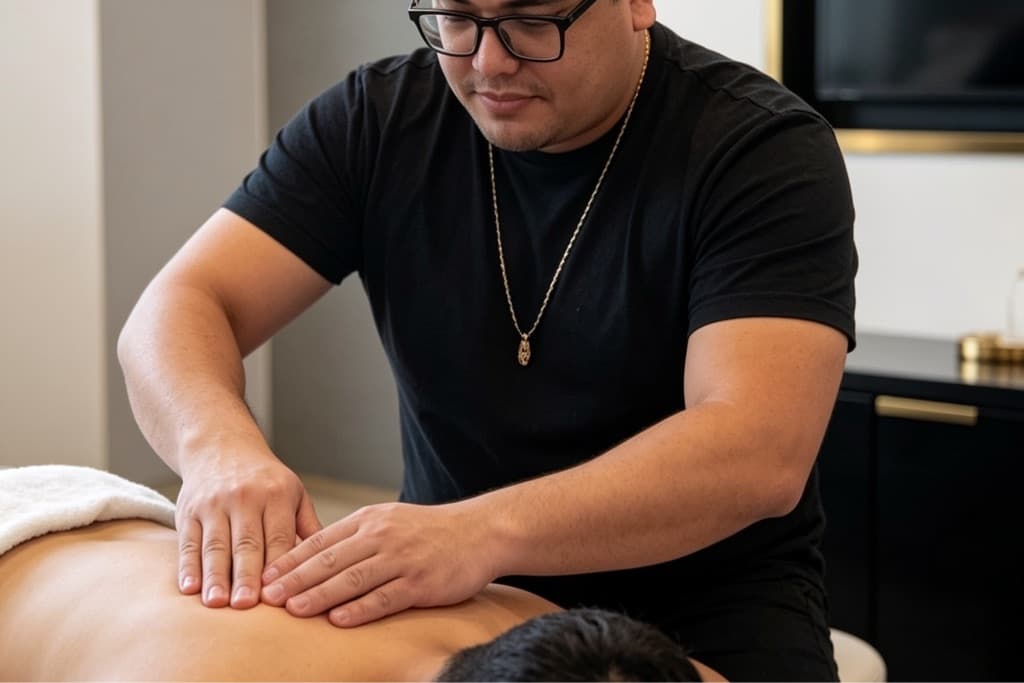 Gabriel Marcano, Massagem