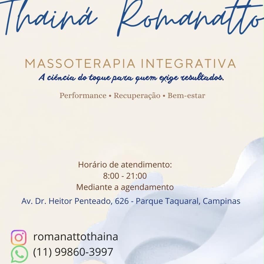 Thaina Romanatto - Massoterapeuta, Massagem, foto 1 de 2