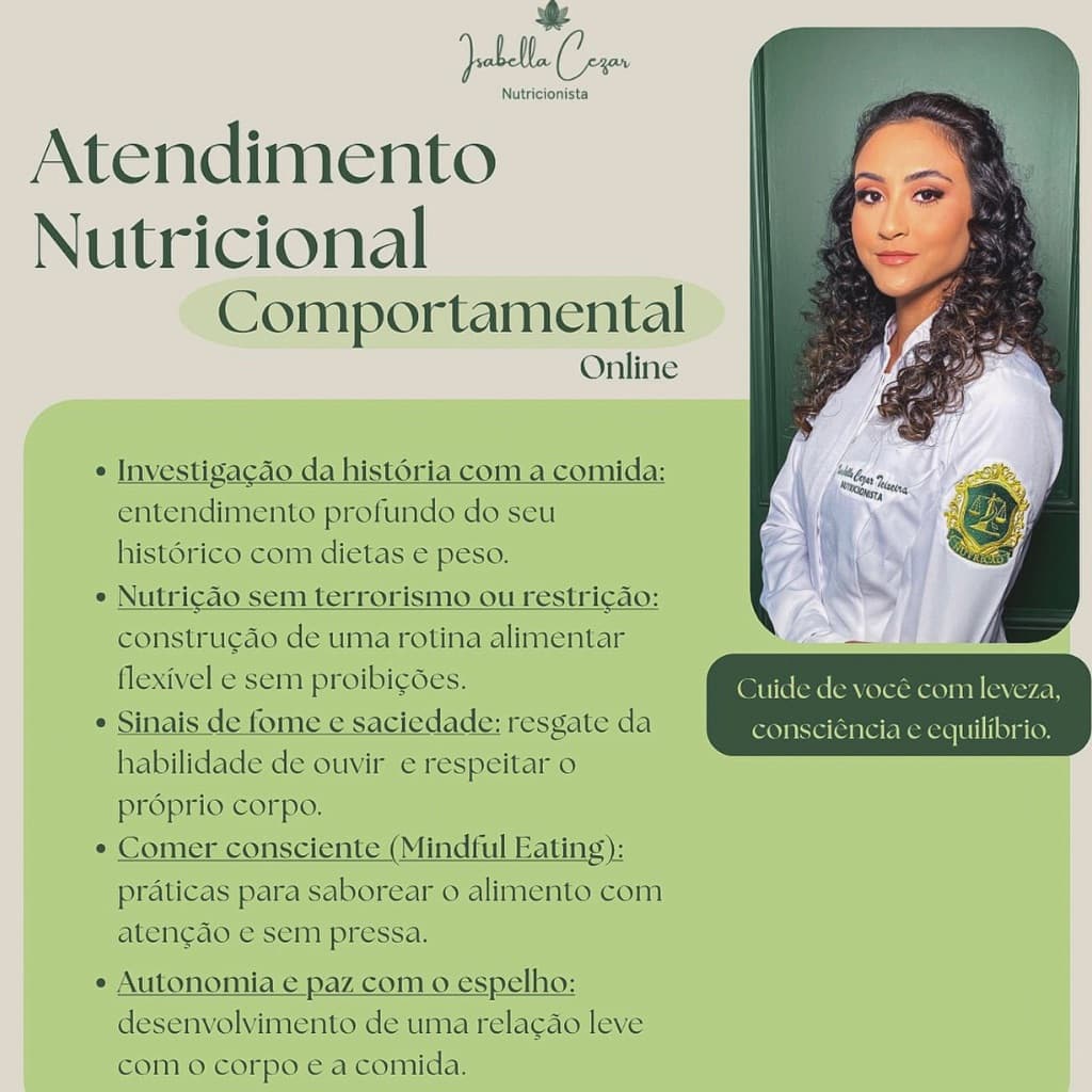 Isabella Cezar, Nutrição