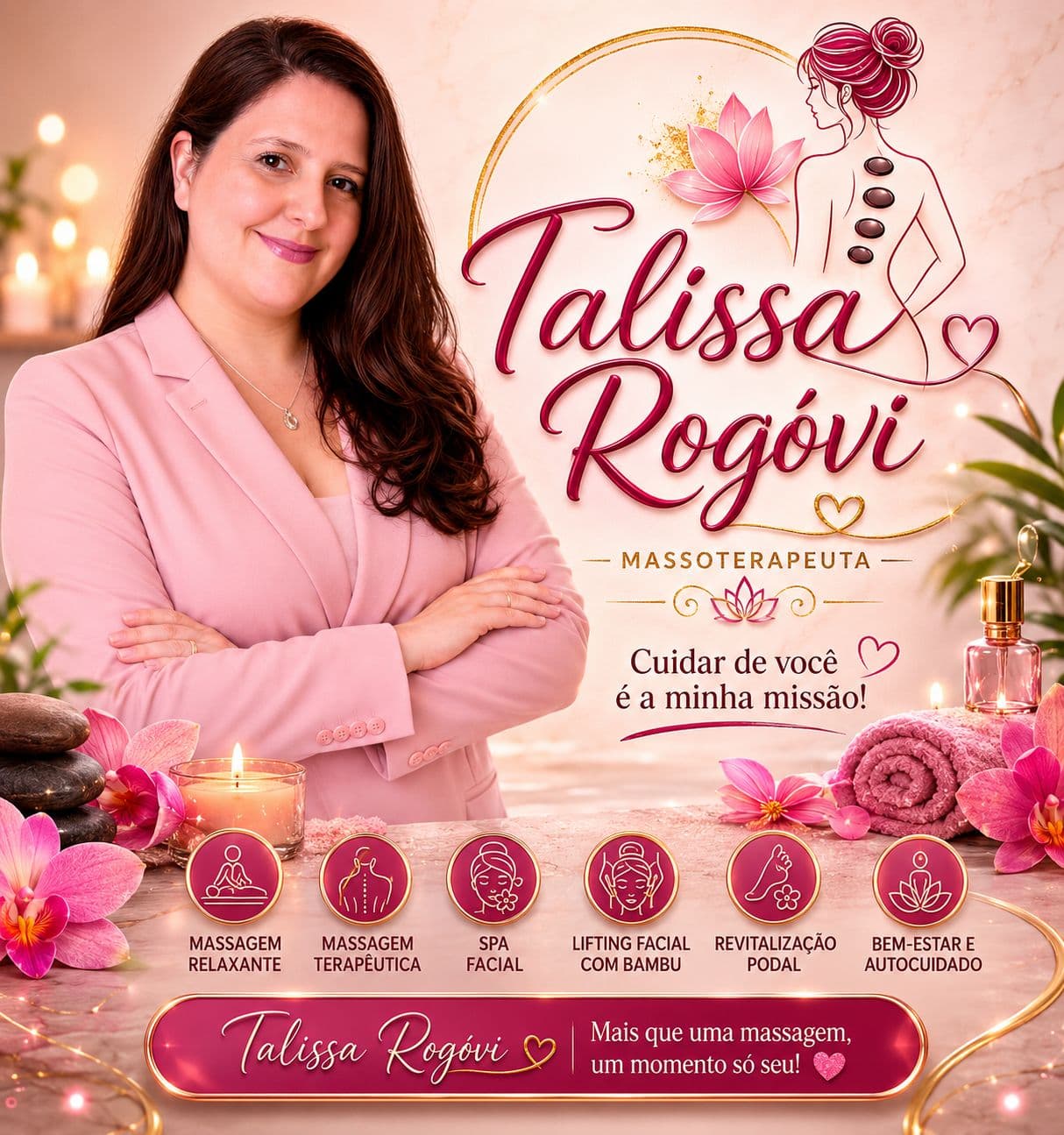 Talissa Rogóvi Massoterapeuta, Massagem